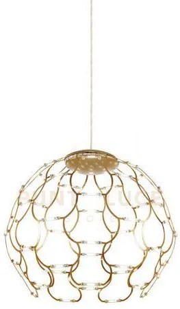 Lamoi lampadario a sospensione media rame d.60cm 2700k 8035lm 72w