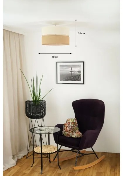 Brilagi - Lampadario a plafone ROYAL YUTE 1xE27/15W/230V diametro 40 cm beige/color crema