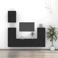 Set di Mobili Porta TV 5 pz Nero in Legno Multistratocod mxl 100837