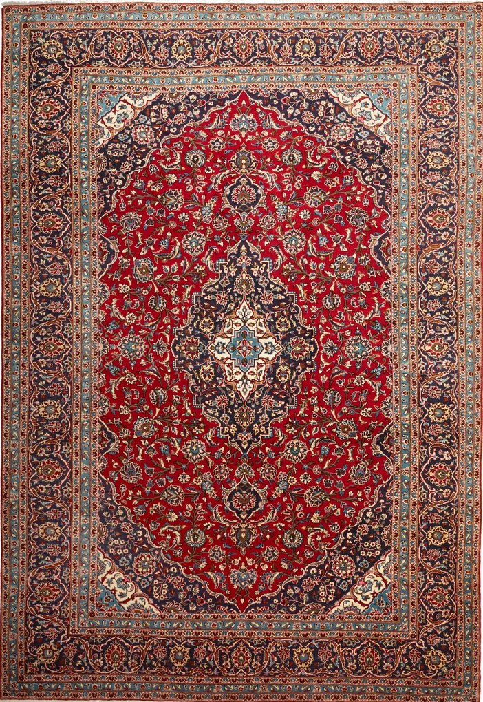 Kashan Tappeto persiano 250x360 Rosso (Iran) Annodato A Mano