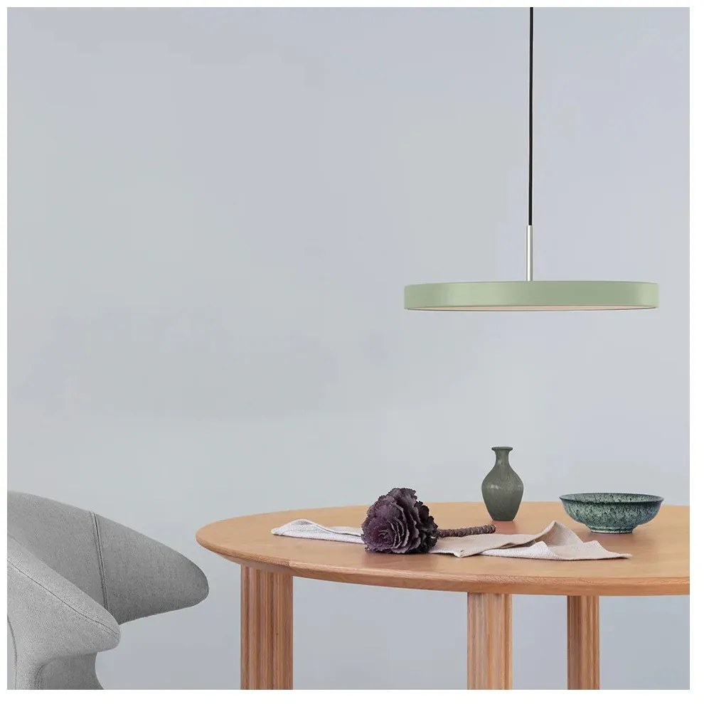 Lampada a sospensione LED verde chiaro con paralume in metallo ø 43 cm Asteria Medium - UMAGE