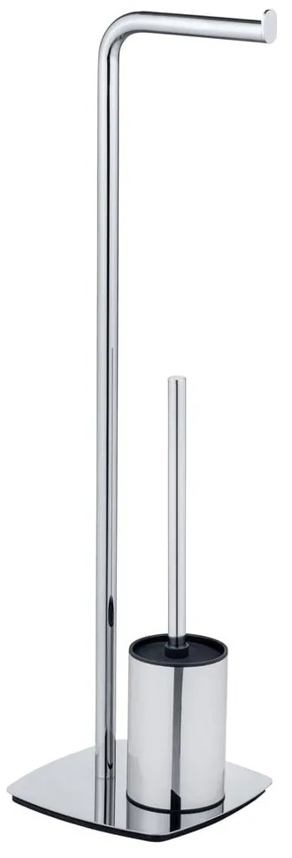 Porta carta igienica con spazzola in acciaio inox Iria - Wenko