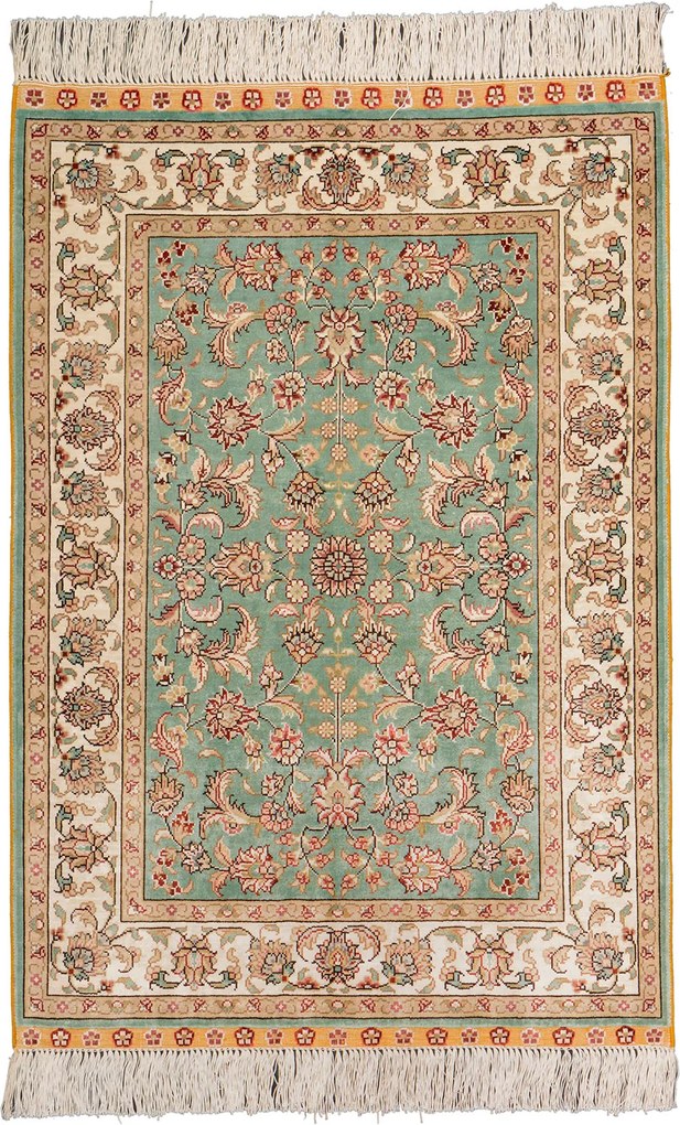 Hereke Tappeto orientale 90x60 Beige (Cina) Annodato A Mano