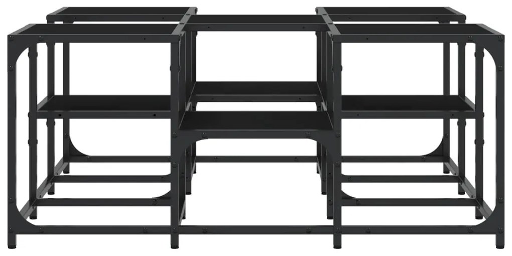 Tavolino da salotto nero 91x91x40 cm in legno multistrato