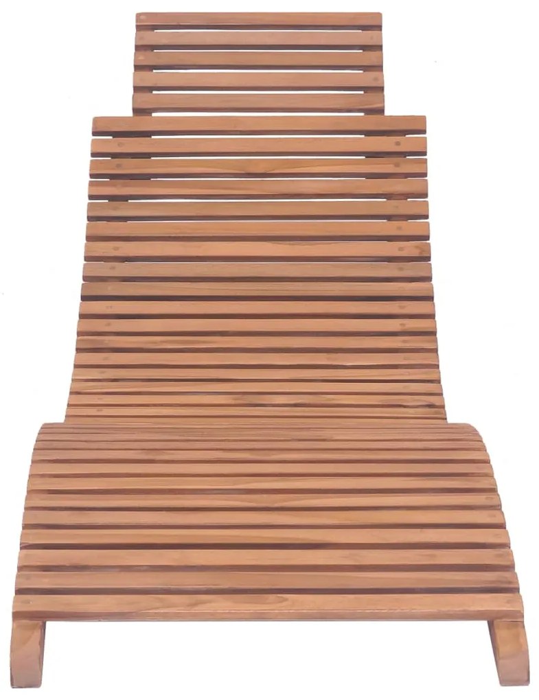 Lettini prendisole pieghevoli 2pz in legno massello di teak