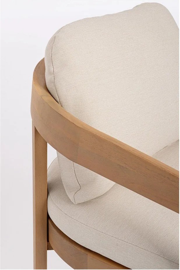 Sedia da esterno di colore naturale in legno massiccio Pablo – Bizzotto