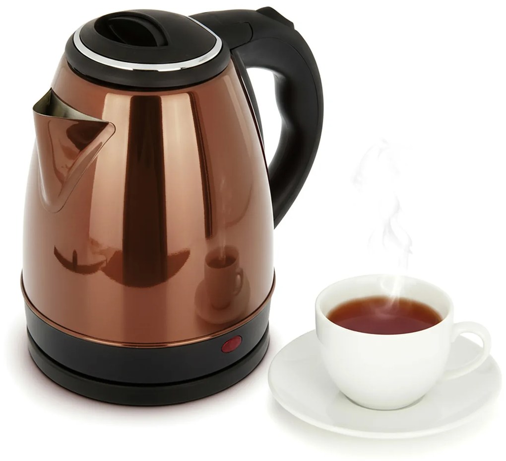 Bollitore elettrico 1,5 L bronzo acciaio inox