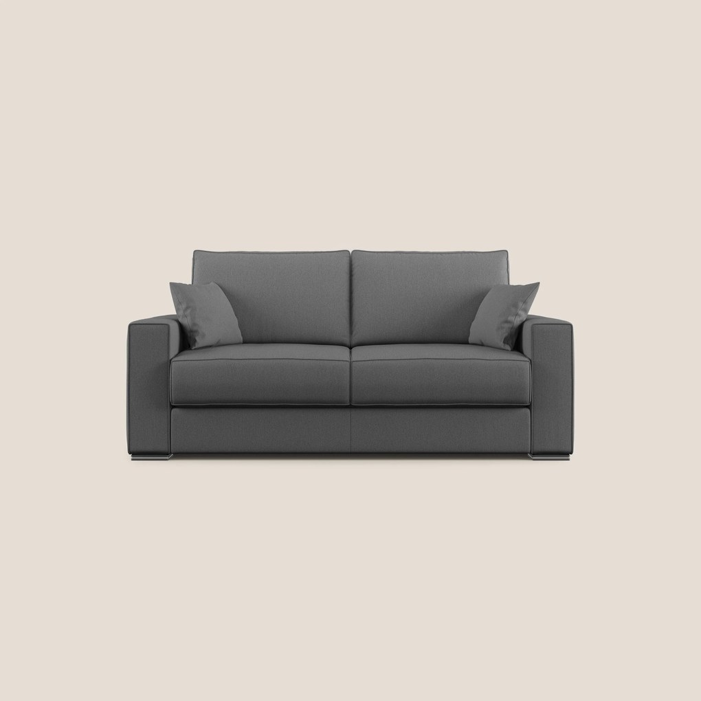 Dream Divano letto moderno dai morbidi cuscini in tessuto smacchiabile T05 antracite