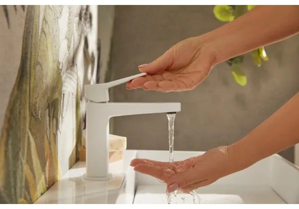 KFA Armatura 4522-815-44 - Miscelatore per lavabo + piletta MALAGA 15,9 cm, bianco