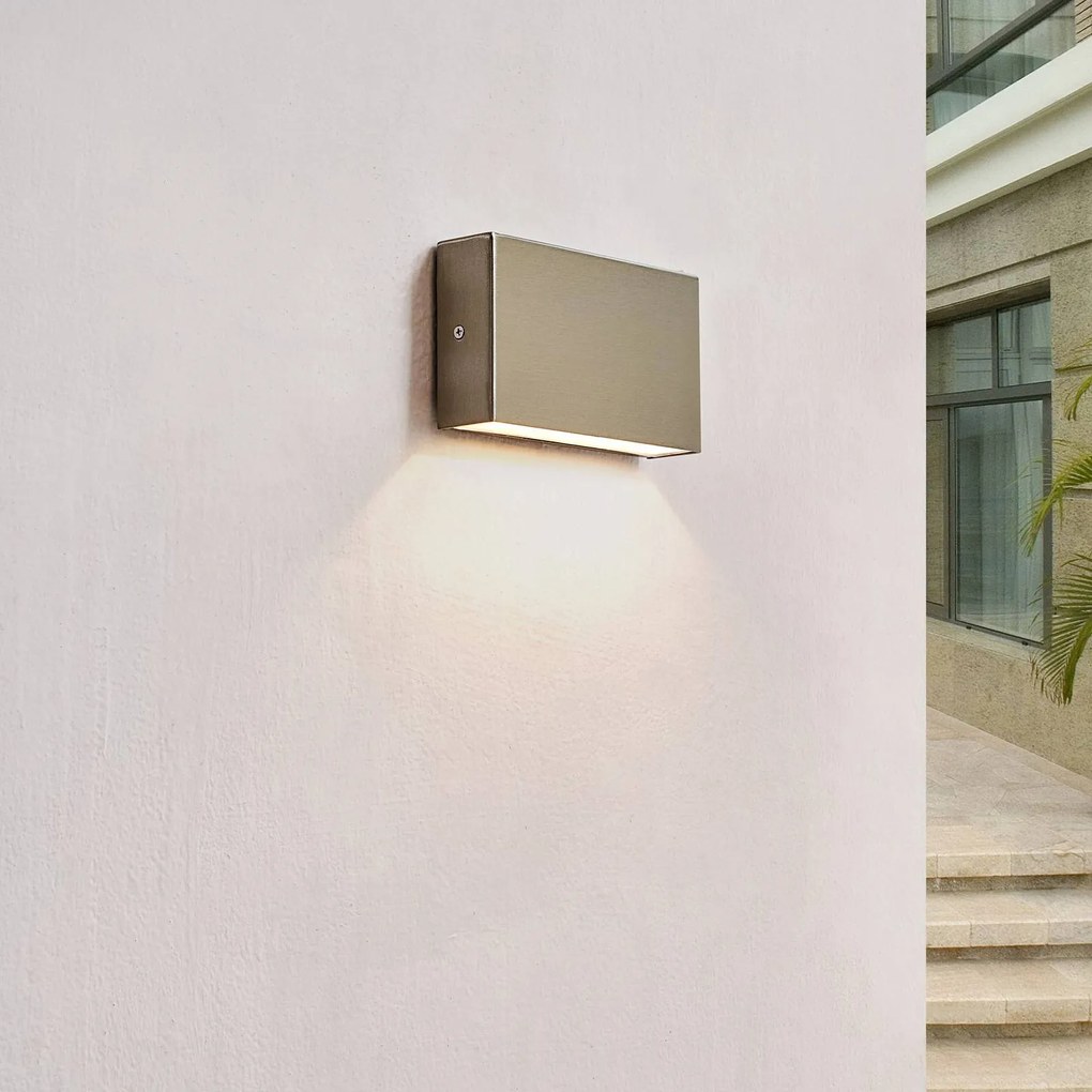 Arcchio Karline Applique da esterni LED in acciaio inox 4W