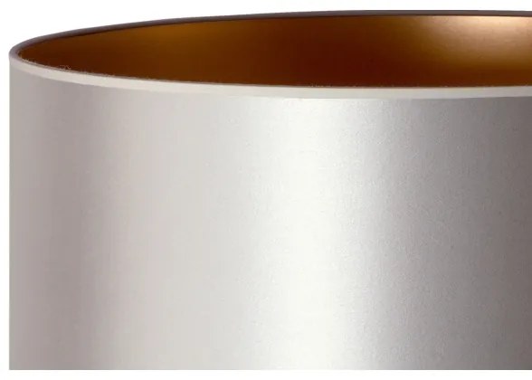 Duolla - Lampada con piedistallo CANNES 1xE27/15W/230V diametro 45 cm argento/rame/bianco