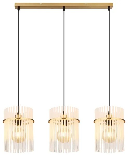 Globo 15698-3HM - Lampadario a sospensione con filo GORLEY 3xE27/60W/230V oro