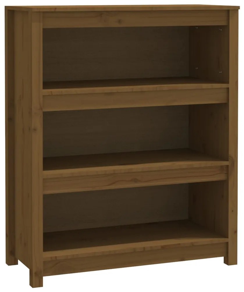 Libreria Marrone Miele 80x35x97 cm in Legno Massello di Pino