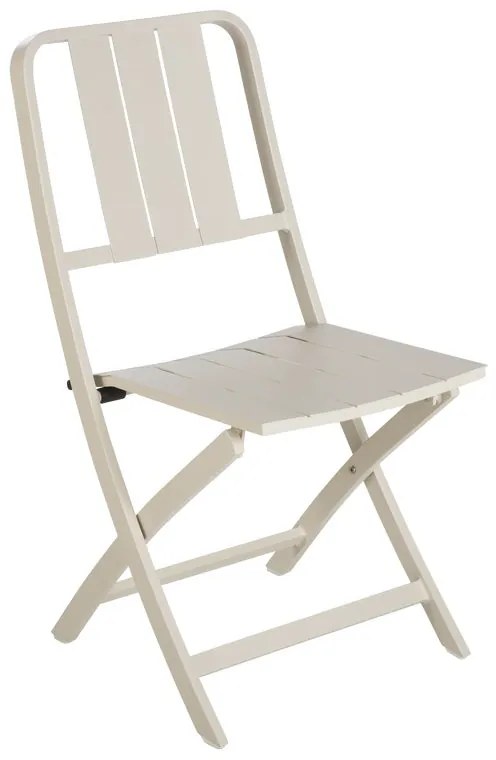 Sedia da giardino pieghevole in alluminio Idaho NATERIAL, seduta in alluminio beige