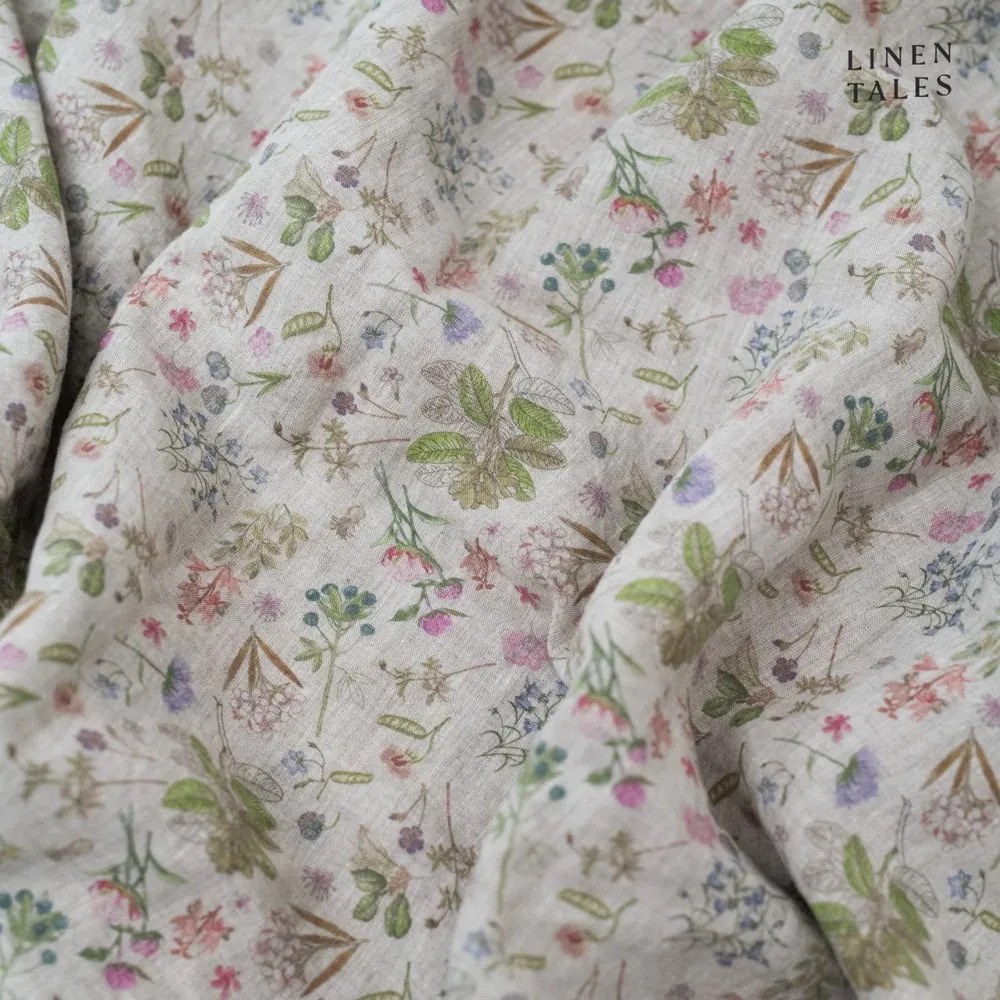 Lenzuolo di lino elasticizzato di colore naturale 160x200 cm Botany 2 - Linen Tales