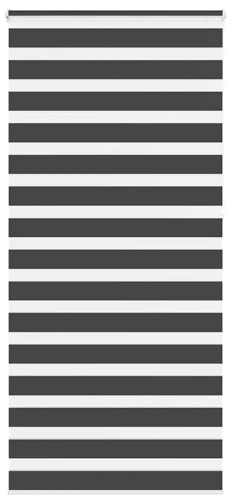 Tenda A Rullo Zebra Nero Larghezza Tessuto 105,9 Cm Poliestere /
