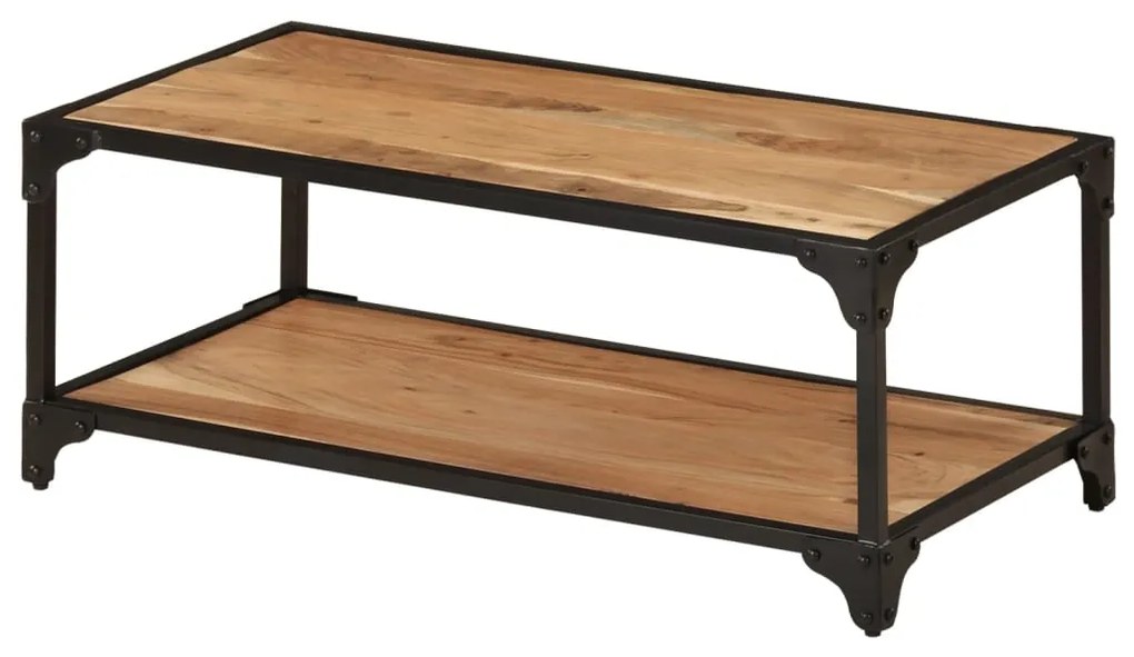 Tavolino Da Salotto 90x45x35 Cm İn Legno Massello Di Acacia /
