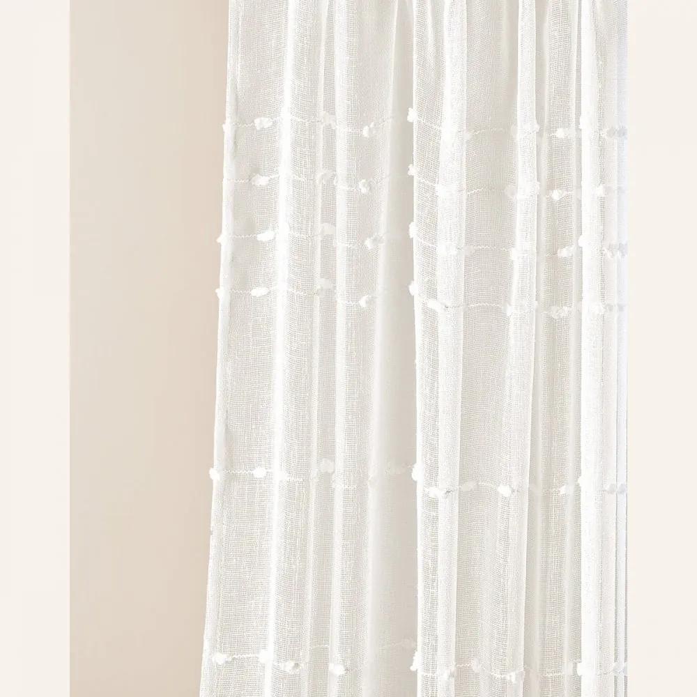Tenda moderna color crema  Marisa  con nastro appeso 250 x 250 cm