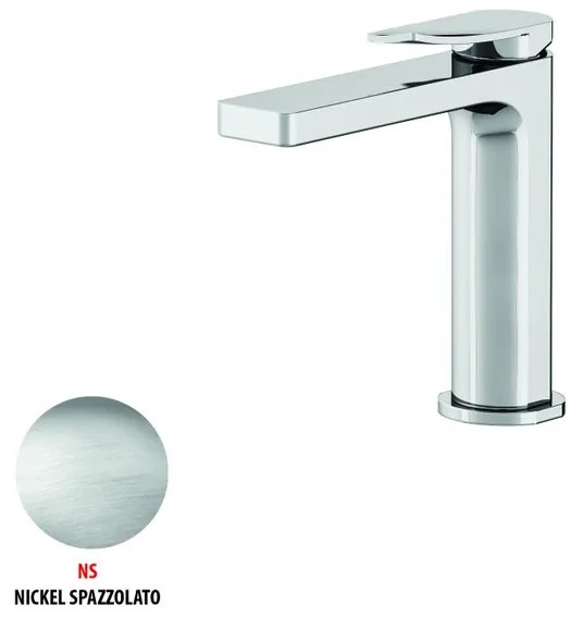 Rubinetto per lavabo a canna bassa getto laminare cristallino Soffio cromo spazzolato opaco GATTONI RUBINETTERIA