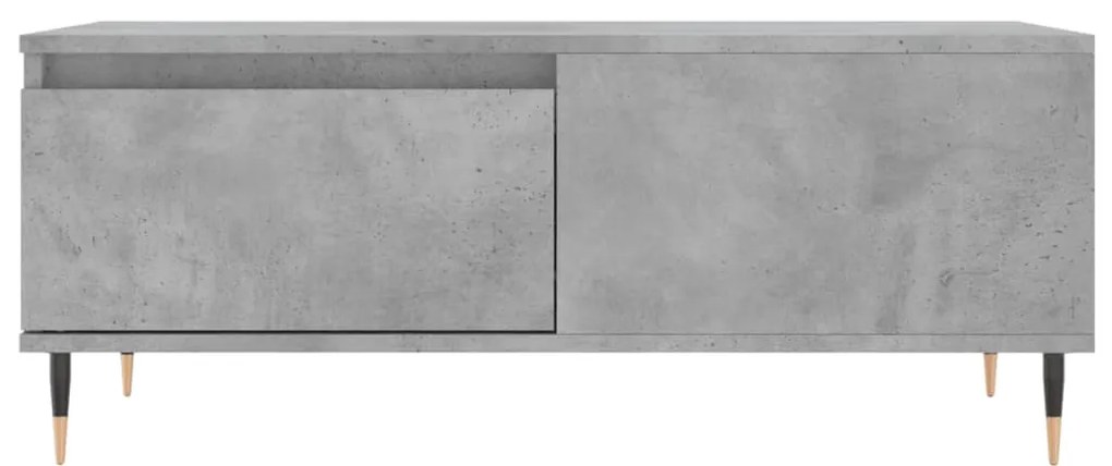 Tavolino salotto grigio cemento 90x50x36,5 cm legno multistrato