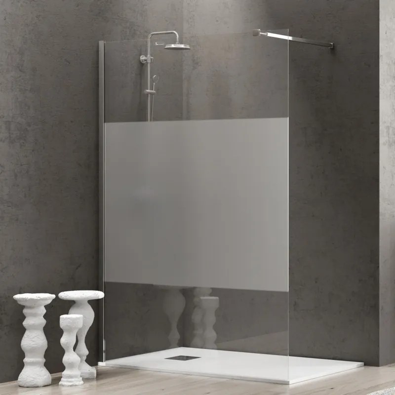 Box walkin 100cm vetro serigrafato altezza 185cm KW1000S - KAMALU