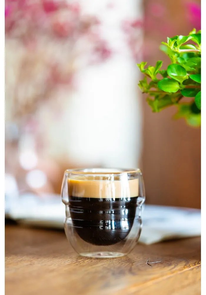 Tazzine in set per espresso/con parete doppia in vetro 2 pz 70 ml Sferico – Vialli Design