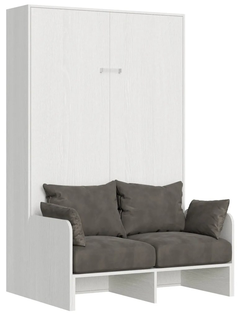 Letto una piazza e mezza a scomparsa 120 verticale Kentaro Sofà, Bianco Frassino / Colonna / ALESSIA 20