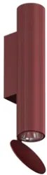 Flos Flauta H225 Riga Lampada indoor 22 cm Da Parete a biemissione in alluminio Ruby Red Anodized