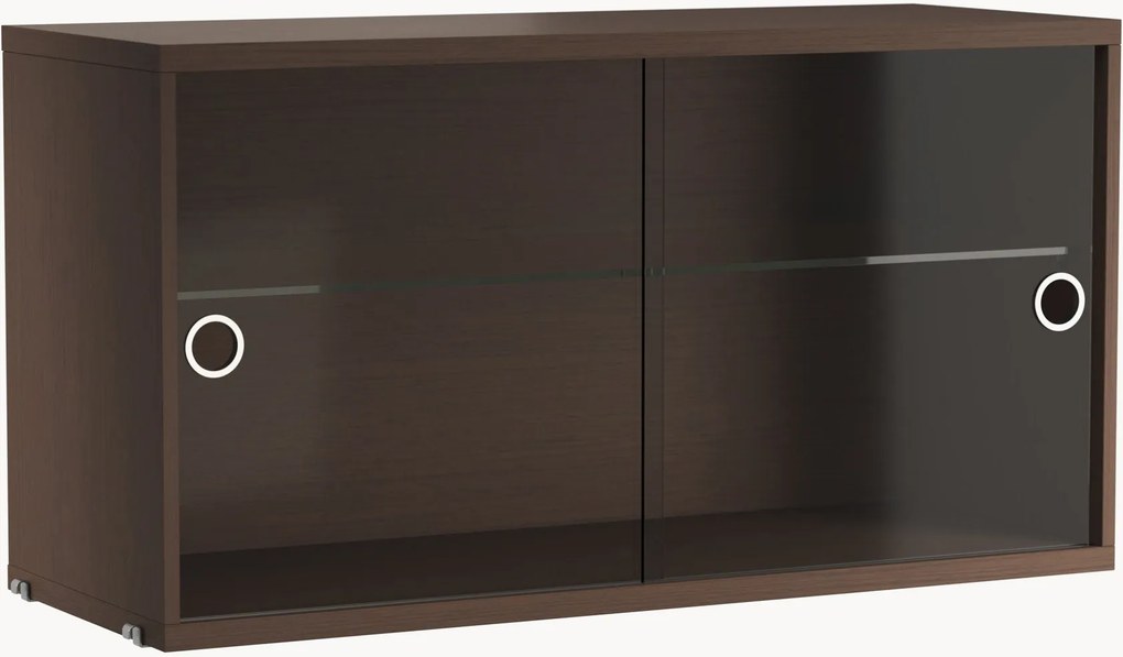 Vetrina con ante battenti in vetro String System, larg. 78 x prof. 30 cm