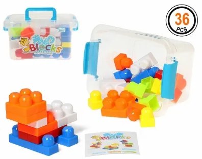 Blocchi di Costruzioni Play  Learn Multicolore 36 Pezzi