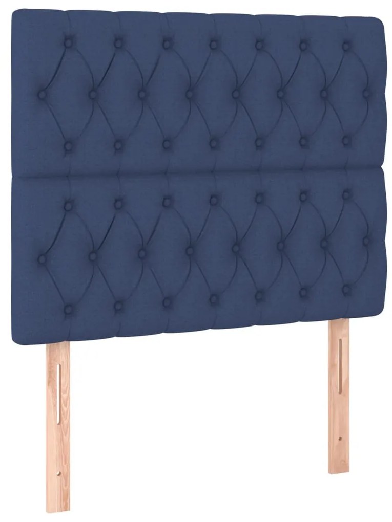 Giroletto a molle con materasso blu 120x200 cm in tessuto
