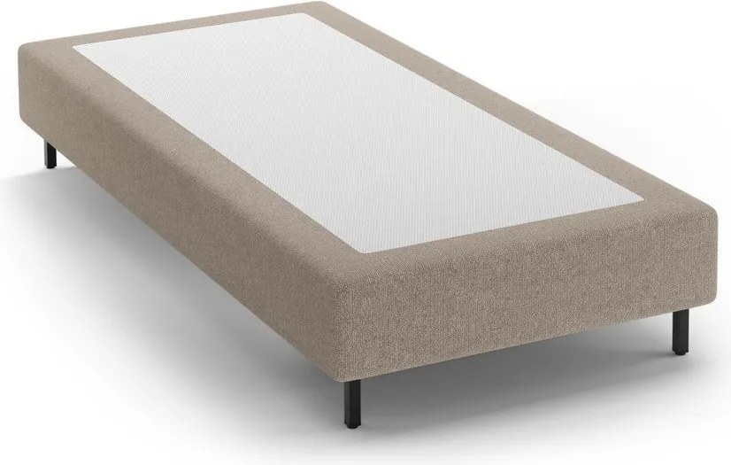 Letto singolo imbottito beige senza testiera 90x200 cm Whale – Micadoni