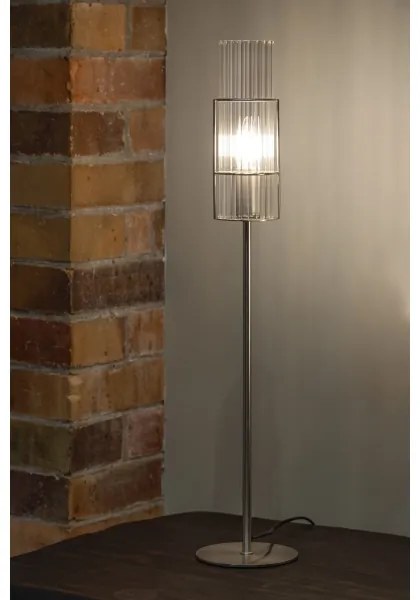 Markslöjd 108558 - Lampada da tavolo TUBO 1xE14/40W/230V 65 cm cromo lucido/clear