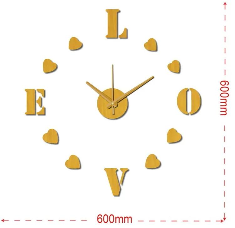 Orologio da parete Love, ⌀ 60 cm - Mauro Ferretti