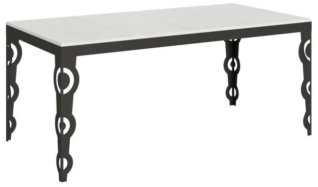 Tavolo allungabile Karamay Evolution P.90 - Struttura Antracite, 90x160/264 cm Karamay Evolution / Bianco
