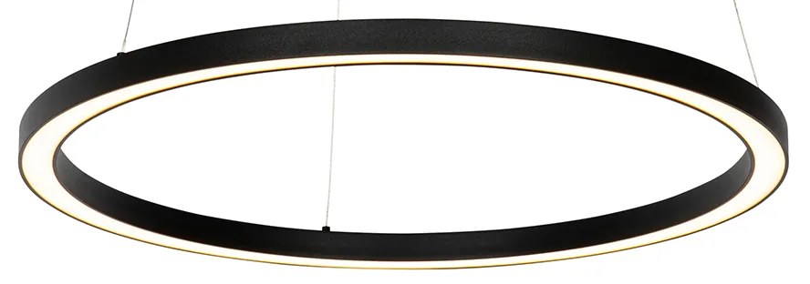 Lampada a sospensione nera 60 cm con LED dimmerabile a 3 livelli - Girello