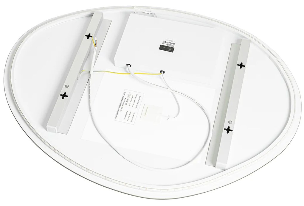 Specchio da bagno 80 cm con LED dimmerabile a 3 livelli con touch - Biba