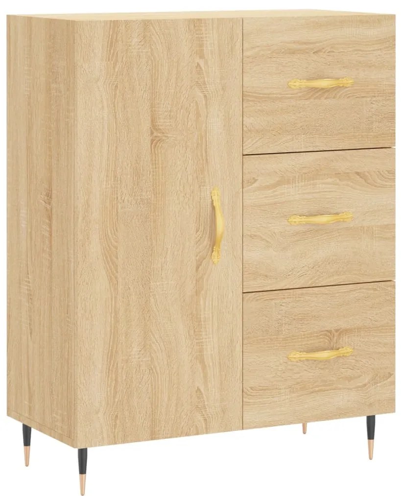 Credenza rovere sonoma 69,5x34x90 cm in legno multistrato