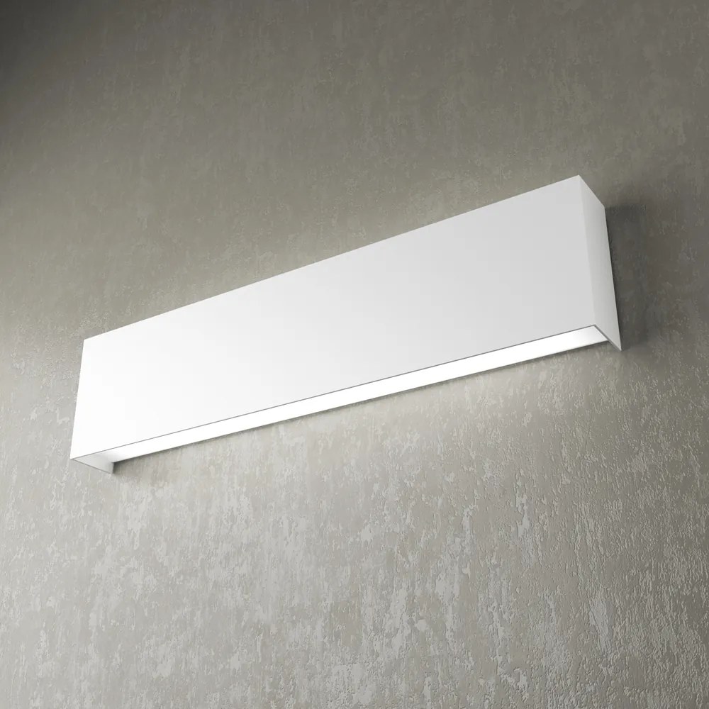 Applique Moderna Wally Metallo Bianco 2 Luci 2G11 50Cm