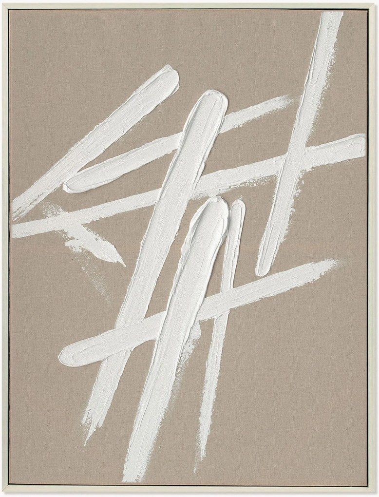 Quadro dipinto a mano con cornice in legno Cross