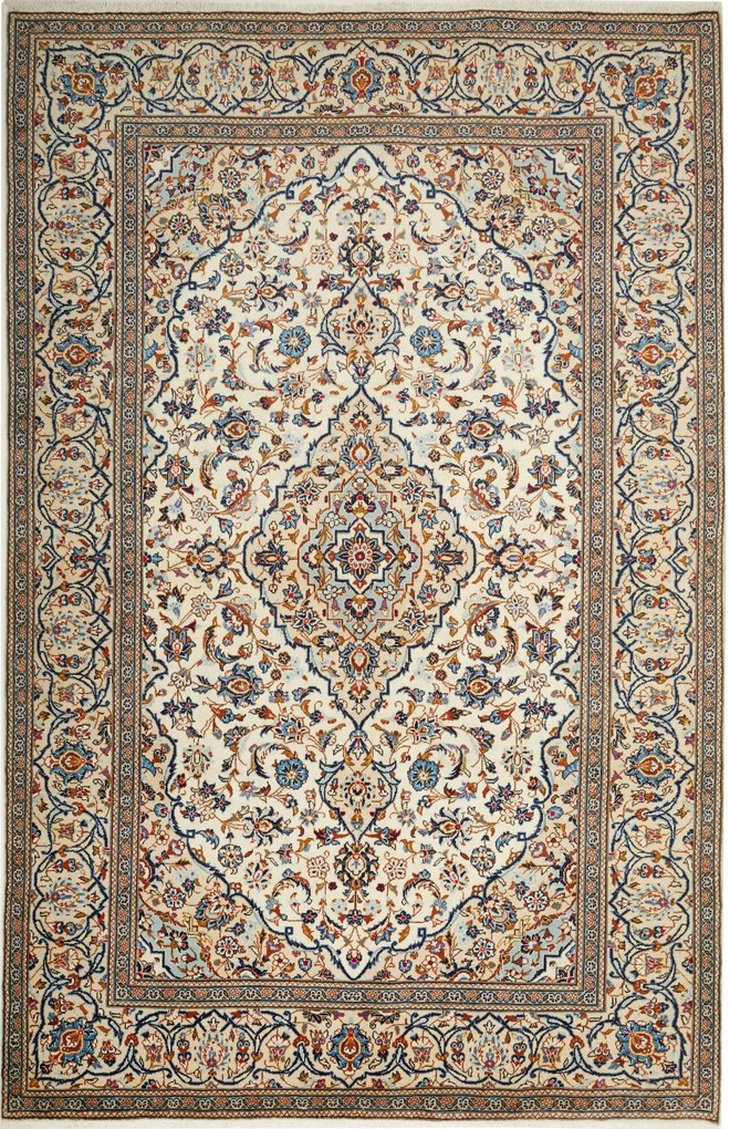 Kashan Tappeto persiano 200x310 Beige (Iran) Annodato A Mano