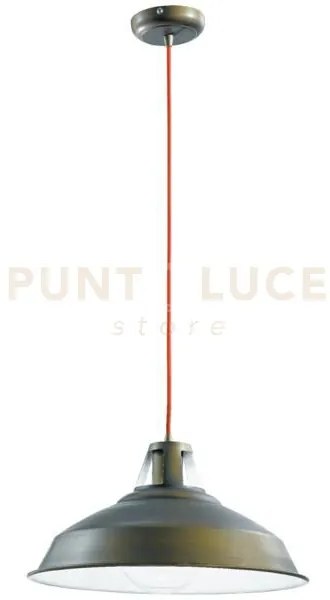 Lampadario a sospensione bogota verde rame cavo nero 1 luce attacco...