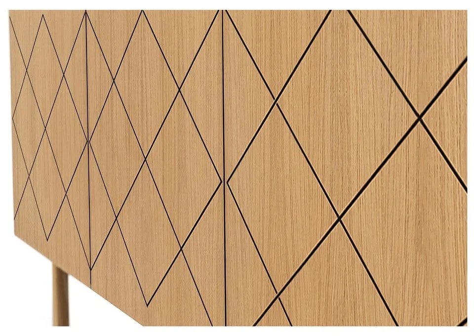 Cassettiera in rovere decorata Ramalade Porto - Woodman