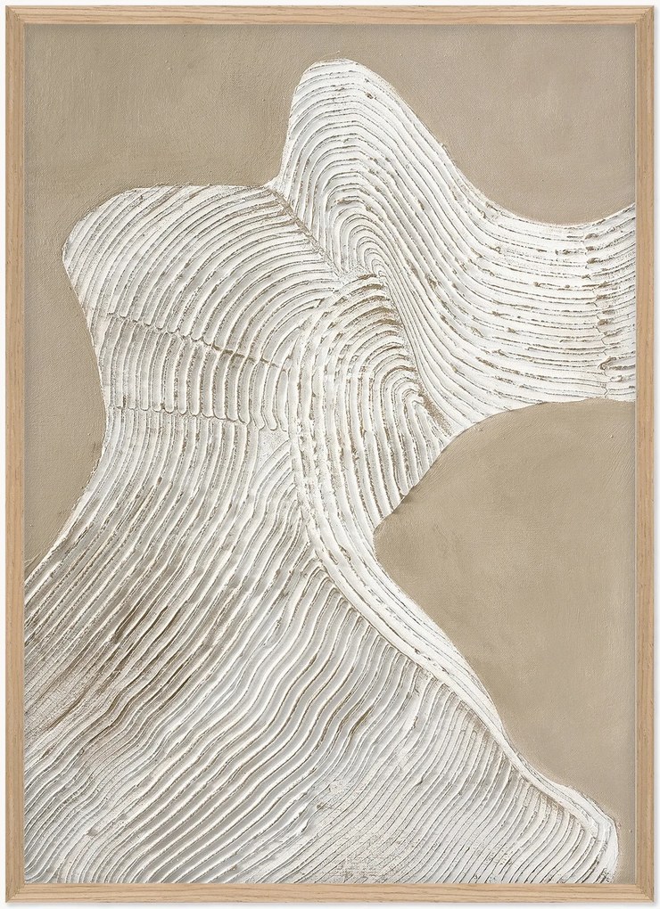 Stampa su tela incorniciata dipinta a mano Raw Shape III