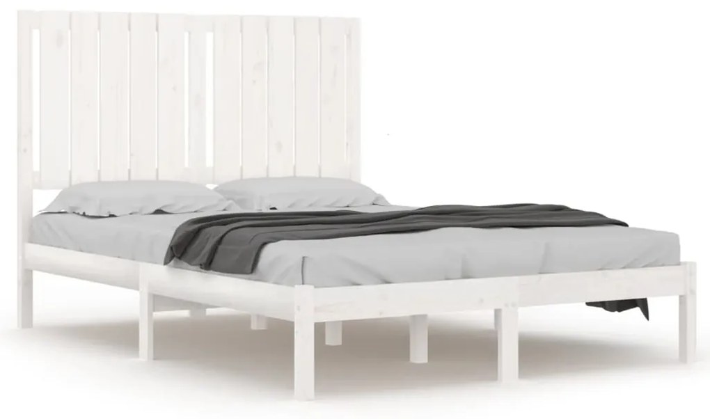 Giroletto bianco in legno massello 120x190 cm small double
