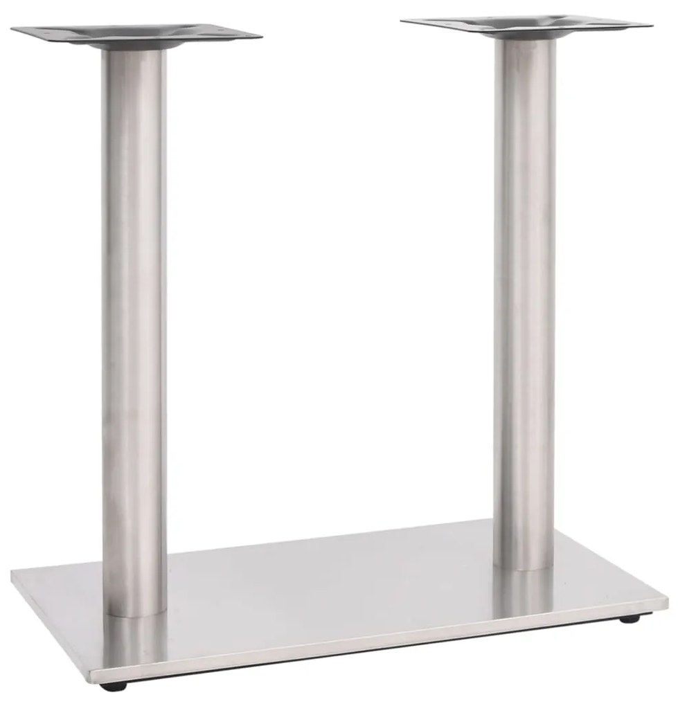 Gamba Per Tavolino Da Bar Argento 70x40x72 Cm İn Acciaio Inox /