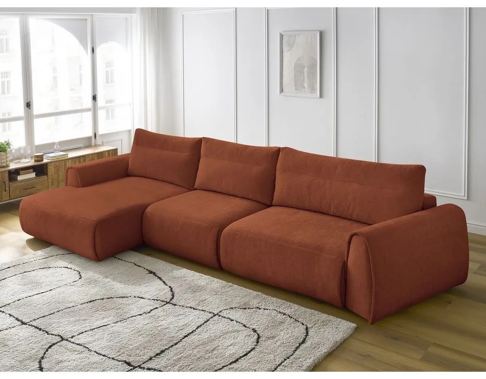 Divano angolare arancione Aden – Bobochic Paris