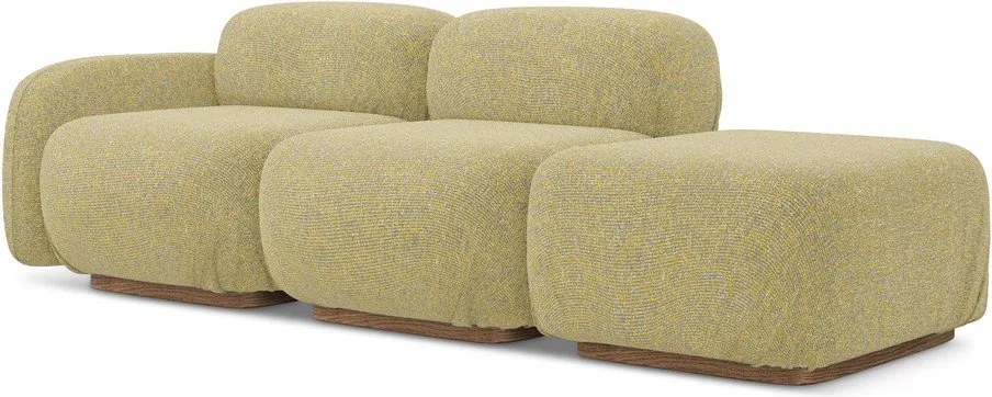 Chaise lounge componibile gialla (con penisola a sinistra) Ailani – Makamii