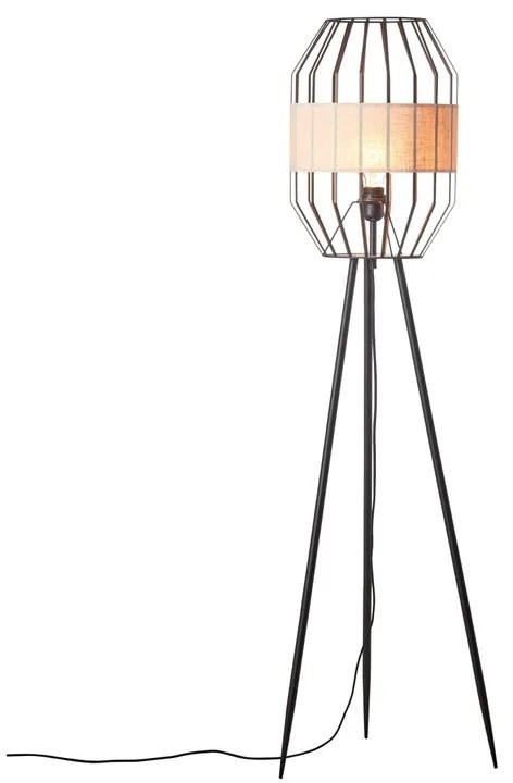 Lampada da terra Slope in ferro, H 134 cm, E27 MAX52W BRILLIANT