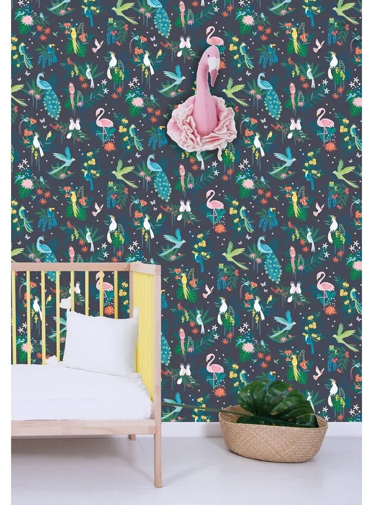 Carta da parati per bambini 10 m x 50 cm Birds Carnival - Lilipinso